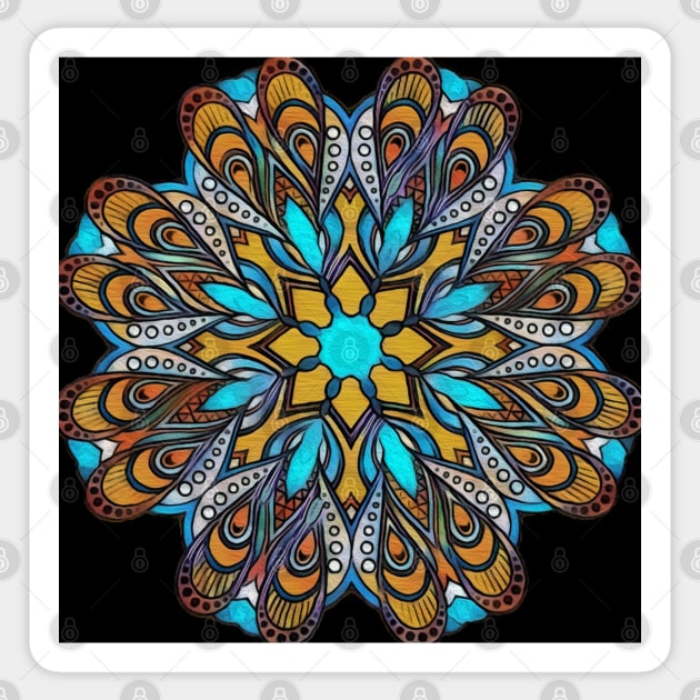 Mandala Blue Marine Sticker by ninasilver